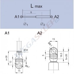 Sprężyna gazowa GS0001 Daewoo Fso Polonez