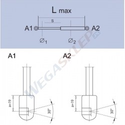 Sprężyna gazowa GS0062 Seat Cordoba I (6K2/C2), Volkswagen Polo Cassic (6Kv5)