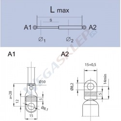 Sprężyna gazowa GS0074 Daewoo Fso Polonez Caro Plus