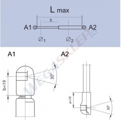 Sprężyna gazowa GS0225 Volkswagen Vento (1H2)