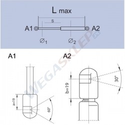 Sprężyna gazowa GS0783 Mercedes Benz A Klasse (W169)