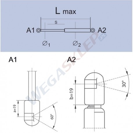 Sprężyna gazowa GS0803 Audi A6 (4F2), A6 (4F5) Avant