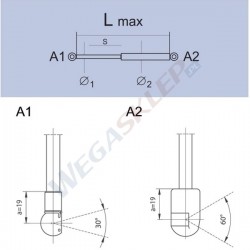 Sprężyna gazowa GS0838 Ford Mondeo IV Turnier