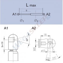 Sprężyna gazowa GS1010 Hyundai Xg