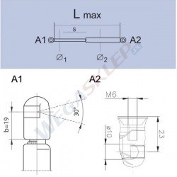 Sprężyna gazowa GS1037 Renault Modus