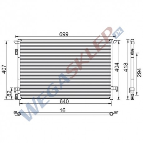 Skraplacz Magneti Marelli BCQ022 Fiat Croma Opel Signum, Vectra C Saab 41885, 9 3