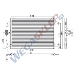 Skraplacz Magneti Marelli BCQ021 Renault Megane I, Scénic I