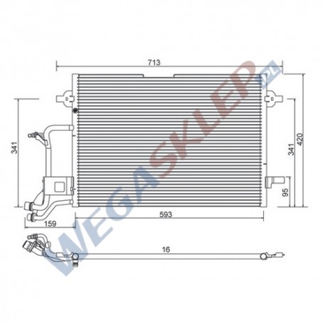 Skraplacz Magneti Marelli BCQ012 Audi A4 Volkswagen Passat