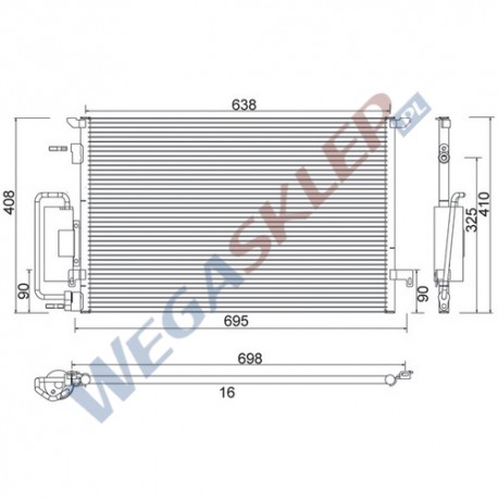 Skraplacz Magneti Marelli BCQ010 Fiat Croma Opel Signum, Vectra C Saab 9 3