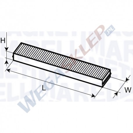 Filtr kabinowy BCF104 Opel Calibra A, Astra F, Corsa B