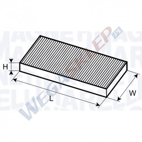 Filtr kabinowy BCF198 Mercedes Classe A (W169), Classe B (W245)