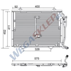 Skraplacz Magneti Marelli BCQ019 Mercedes C (S202)(W202), CLK (A208)(C208)