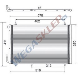 Skraplacz Magneti Marelli BCQ254 Peugeot 206