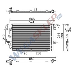 Skraplacz Magneti Marelli BCQ255 Opel Astra H, Zafira