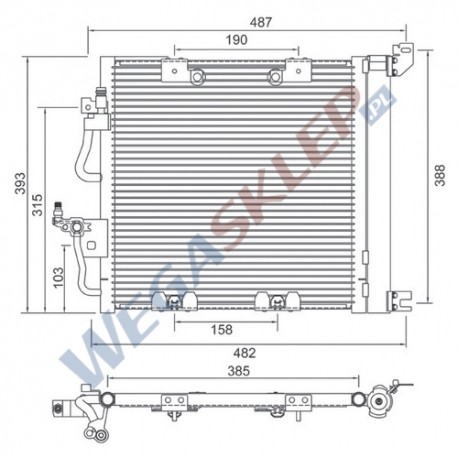 Skraplacz Magneti Marelli BCQ256 Opel Astra G, H, Zafira