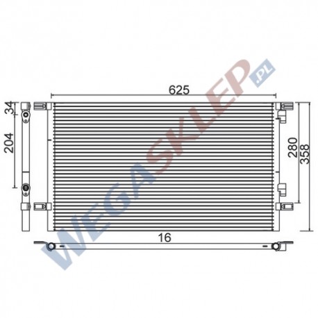 Skraplacz Magneti Marelli BCQ609 Renault Laguna Grandtour Laguna I Laguna II