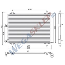 Skraplacz Magneti Marelli BCQ628 Citroën Berlingo Xsara Picasso Peugeot Partner