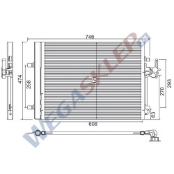 Skraplacz Magneti Marelli BCQ645 Ford Galaxy, Mondeo IV, S Max Volvo S80 II, V70 III, XC70 II