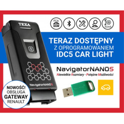 Tester diagnostyczny Texa NAVIGATOR NANO S z oprogramowaniem IDC5 CAR LIGHT