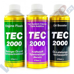 TEC-2000 Engine Flush + Fuel System Cleaner + Oil Booster - Zestaw do czyszczenia silników benzynowych