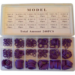 Zestaw 240 oringów fioletowych do klimatyzacji