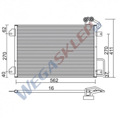 Skraplacz Magneti Marelli BCQ008 Renault Megane I, Scénic I