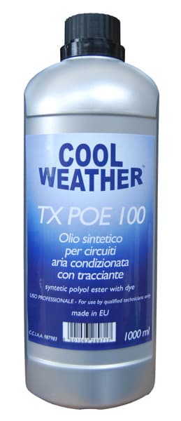 Olej do klimatyzacji poliestrowy POE ISO100 1 L z kontrastem UV