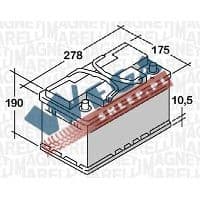 Akumulator 12V  70Ah 760A(EN) +Prawy AGM70D STOP   START