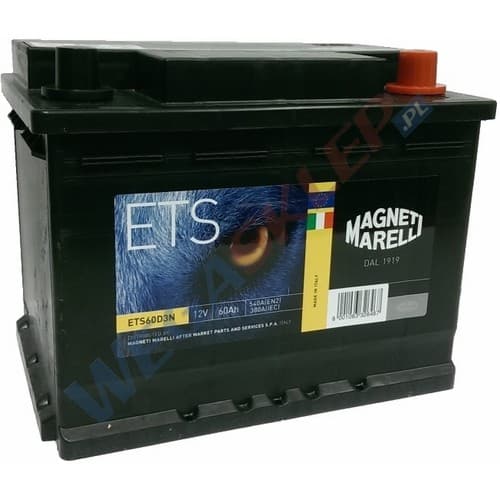 Akumulator 12V  60Ah 540A(EN)  380A(IEC) +Prawy ETS60D3N