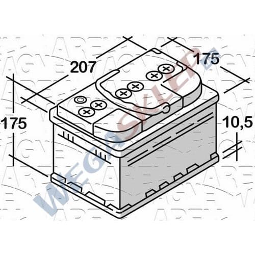 Akumulator 12V  44Ah 420A(EN) +Prawy  ETS44NDB niski