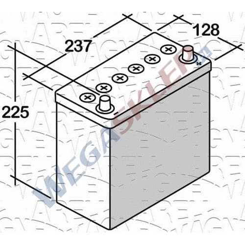 Akumulator 12V  45Ah 300A(EN) +Prawy ES45300D