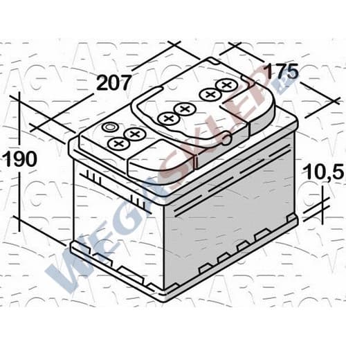 Akumulator 12V  45Ah 360A(EN) +Prawy ETS45ND