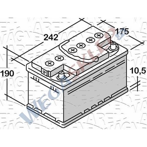 Akumulator 12V  55Ah 480A(EN) +Lewy  ETS55NS