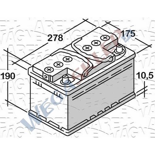 Akumulator 12V  63Ah 570A(EN) +Lewy ETS63NS