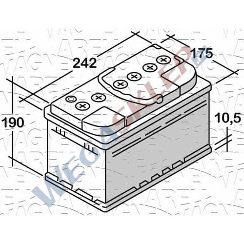 Akumulator 12V  62Ah 640A(EN) + Prawy RUN62D