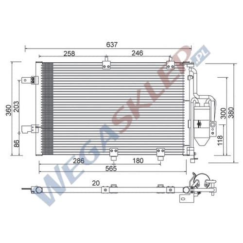 Skraplacz Magneti Marelli BCQ020 Opel Combo, Corsa C