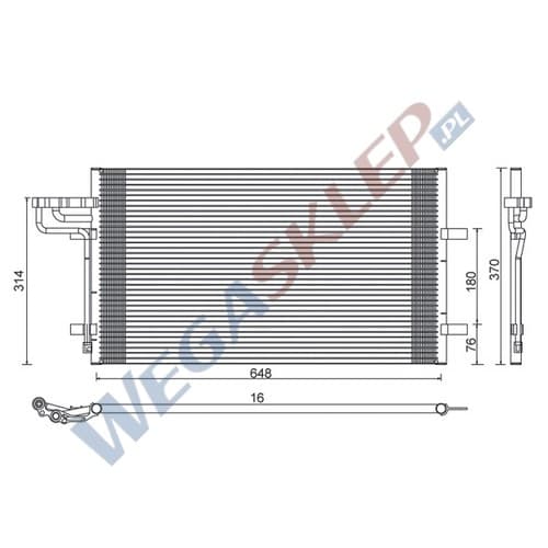 Skraplacz Magneti Marelli BCQ601 Ford C Max, Focus C Max, Focus II