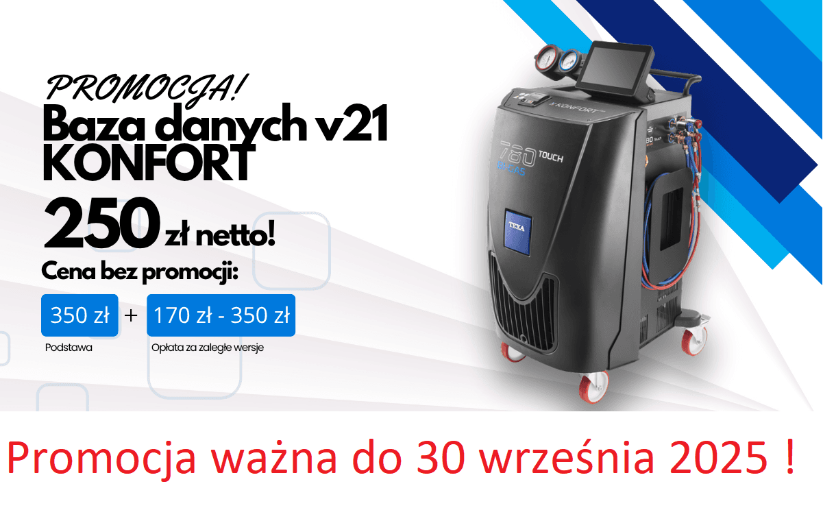 Promocja: nowa baza danych do stacji klimatyzacji TEXA – 250zł netto! 