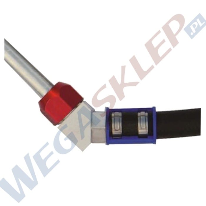 Zdjęcie miniatura produktu Łącznik rur aluminiowych i przewodów gumowych 45 stopni 3/8 cala (9,5mm)