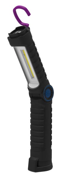 Zdjęcie miniatura produktu Latarka warsztatowa ręczna Led COB 3W + UV obrotowa
