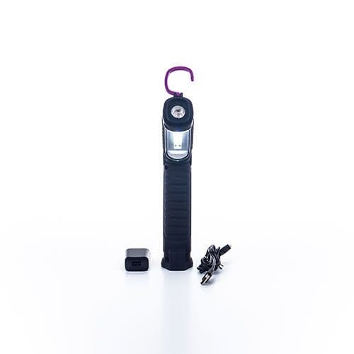 Zdjęcie miniatura produktu Latarka warsztatowa ręczna Led COB 3W + UV obrotowa