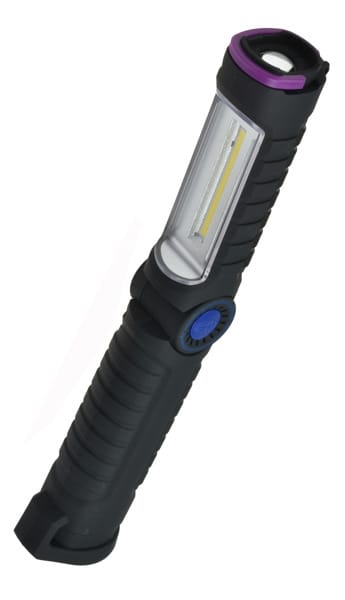 Zdjęcie miniatura produktu Latarka warsztatowa ręczna Led COB 3W + UV obrotowa