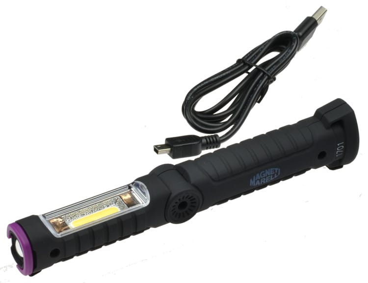 Zdjęcie miniatura produktu Latarka warsztatowa ręczna Led COB 3W + UV obrotowa