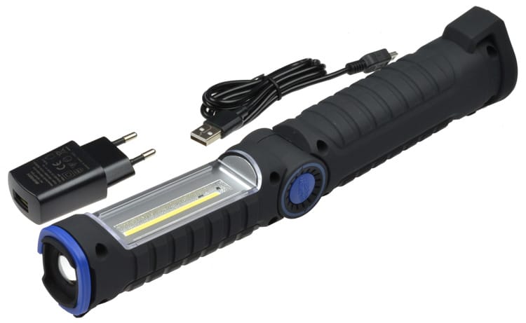Zdjęcie miniatura produktu Latarka warsztatowa LED COB 3W + 3W obrotowa