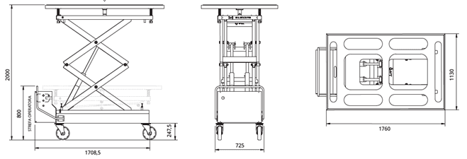 Zdjęcie miniatura produktu E-LIFTER 1.4 - wózek podnośnikowy do zestawów akumulatorów i silników