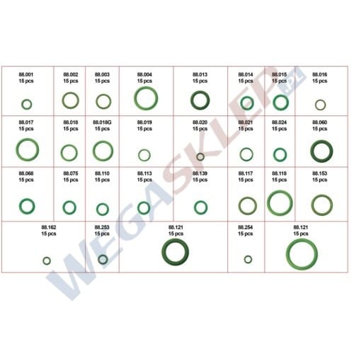 Zdjęcie miniatura produktu Zestaw o-ringów 29 rodzajów 435 szt