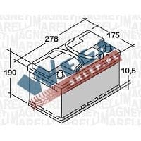 Zdjęcie miniatura produktu Akumulator 12V  70Ah 760A(EN) +Prawy AGM70D STOP   START