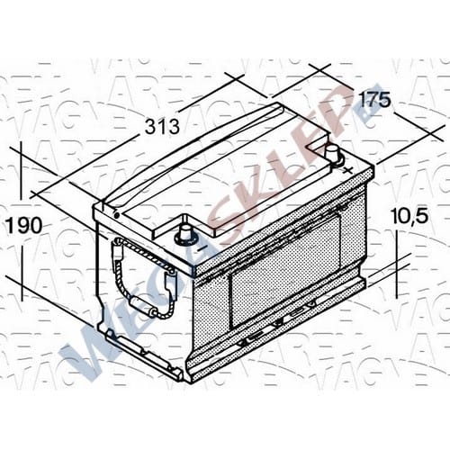 Zdjęcie miniatura produktu Akumulator 12V  90Ah 700A(EN)  440A(IEC) +Prawy ETS90D1N
