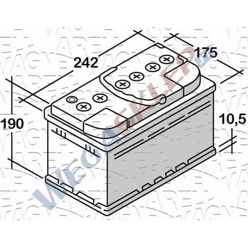 Zdjęcie miniatura produktu Akumulator 12V  62Ah 540A(EN) +Prawy ETS62ND