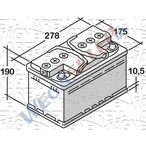Zdjęcie miniatura produktu Akumulator 12V  63Ah 570A(EN) +Lewy ETS63NS
